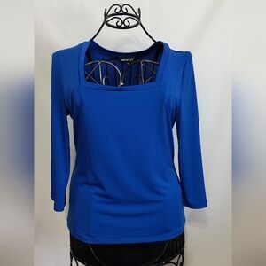 MetroStyle - Women's Blouse - Blue - Size Medium